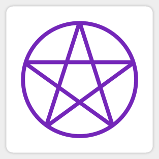 Pagan Wiccan Cheeky Witch® Purple Pentacle Sticker